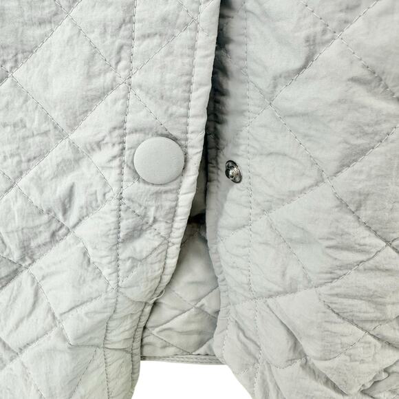 H&M oversized quilted Shacket shirt jacket in gray women’s size medium - Picture 5 of 10
